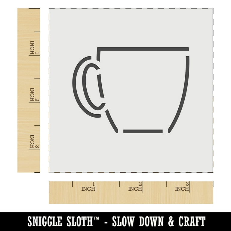 Coffee Mug Cup Outline DIY Cookie Wall Craft Stencil - 3.5 Inch - Walmart.com coffee-mug-cup-outline-diy-cookie-wall-craft-stencil-3-5-inch-walmart-com