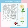 thumbnail image 6 of 1Set 6 Pcs Flower Ladybug Metal Cutting Dies Flower Ladybug Cut Dies Metal Stencils Metal Die Cuts for Card Making Embossing Tool Stencil Scrapbooking DIY Craft Album Paper, 6 of 7