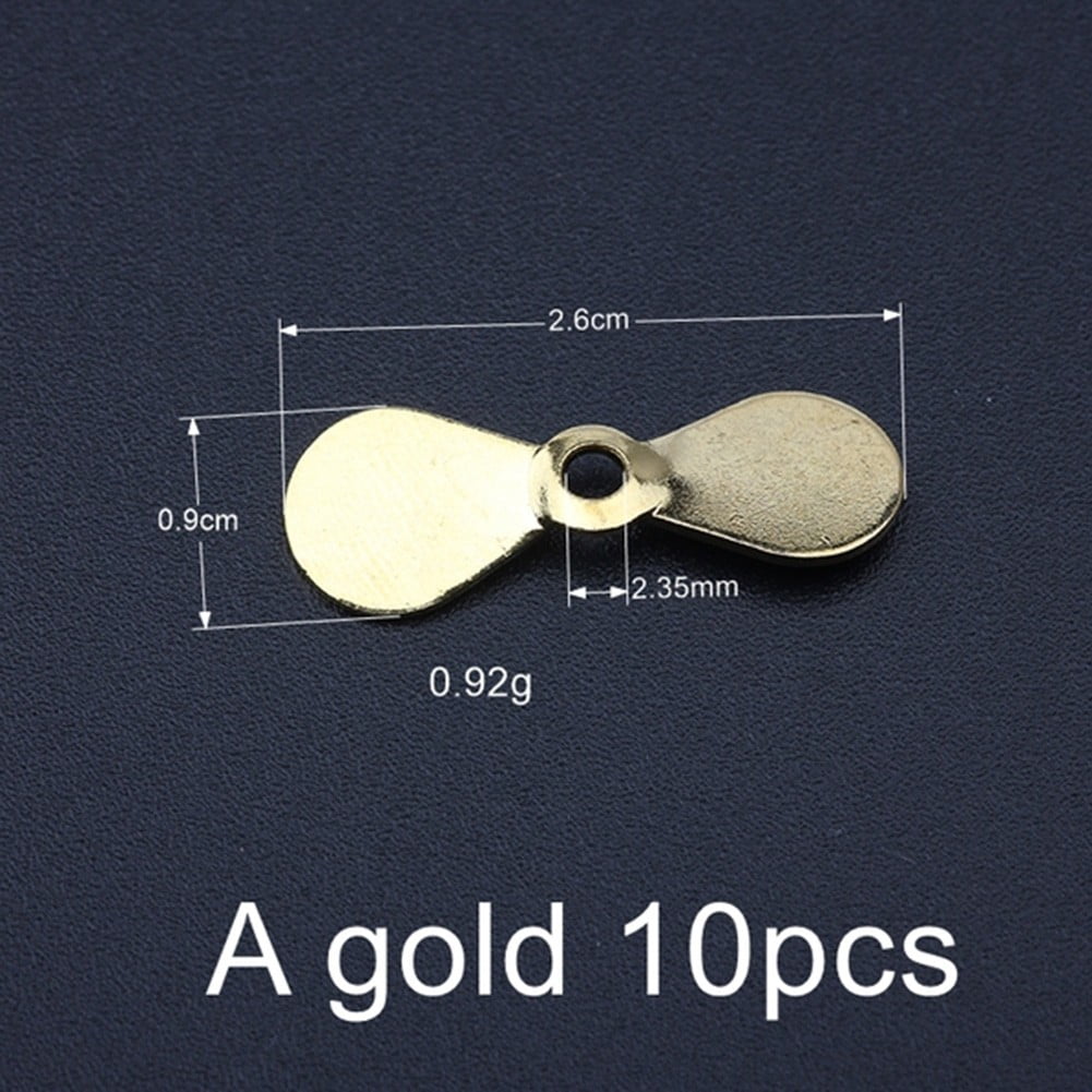 MYG 10Pcs Prop Blades Propeller Style Spinner Blades DIY Topwater Lures  Spin Blades