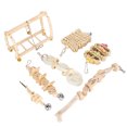 thumbnail image 1 of Safe Wood  Toy Set With Wooden Bridge, Wooden Bridge  Toy Set, For Birds, 1 of 8