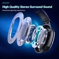thumbnail image 3 of 2.4GHz Wireless Gaming Headset for PC, PS4, PS5, Mac, Nintendo Switch, Bluetooth 5.2 Gaming Headphones with Noise Canceling Microphone, Stereo Sound, ONLY 3.5mm Wired Mode for Xbox Series-Black, 3 of 9