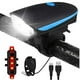 thumbnail image 1 of Luz de bicicleta recargable USB, linterna de bicicleta impermeable con campana de bicicleta de luz de 120 decibeles, luz de bicicleta LED para carretera y montaña - Seguridad para la noche, 1 of 5