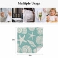 thumbnail image 5 of Turquoise Starfish Coastal Cloth Napkins, Shell Summer Beach Nautical Washable and Reusable Dinner Napkins Set of 8, Table Napkin for Kitchen Party Birthday Wedding Hotel Housewarming 20"x20", 5 of 9