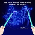 thumbnail image 2 of AsdQ Air Virtual Drum Stick Set - Electronic Drumsticks, Air Drumsticks with Wireless Sensors, Play Drums Anywhere, Electric Tabletop Drum Set Machine for Beginners Adults (Blue), 2 of 7