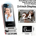 thumbnail image 4 of artfone G6 - 4G LTE Flip Phone Unlocked, Cell Phone for Seniors, Dual Screen, Seniors Flip Phone, Large Button Keypad, SOS Button, Camera, Flashlight, Charging Dock, Speed Dial, Dumb Phone, Grey, 4 of 10