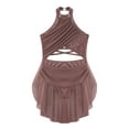thumbnail image 3 of MSemis Robe de Patinage Artistique Sans Manches pour Filles, Danse Contemporaine, Rose Poussiéreux 10, 3 of 6