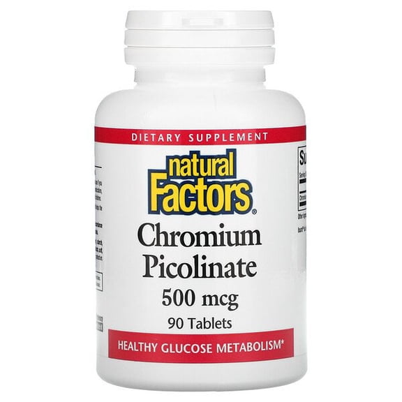 Natural Factors Chromium Picolinate 500 mcg, 90 Tablets