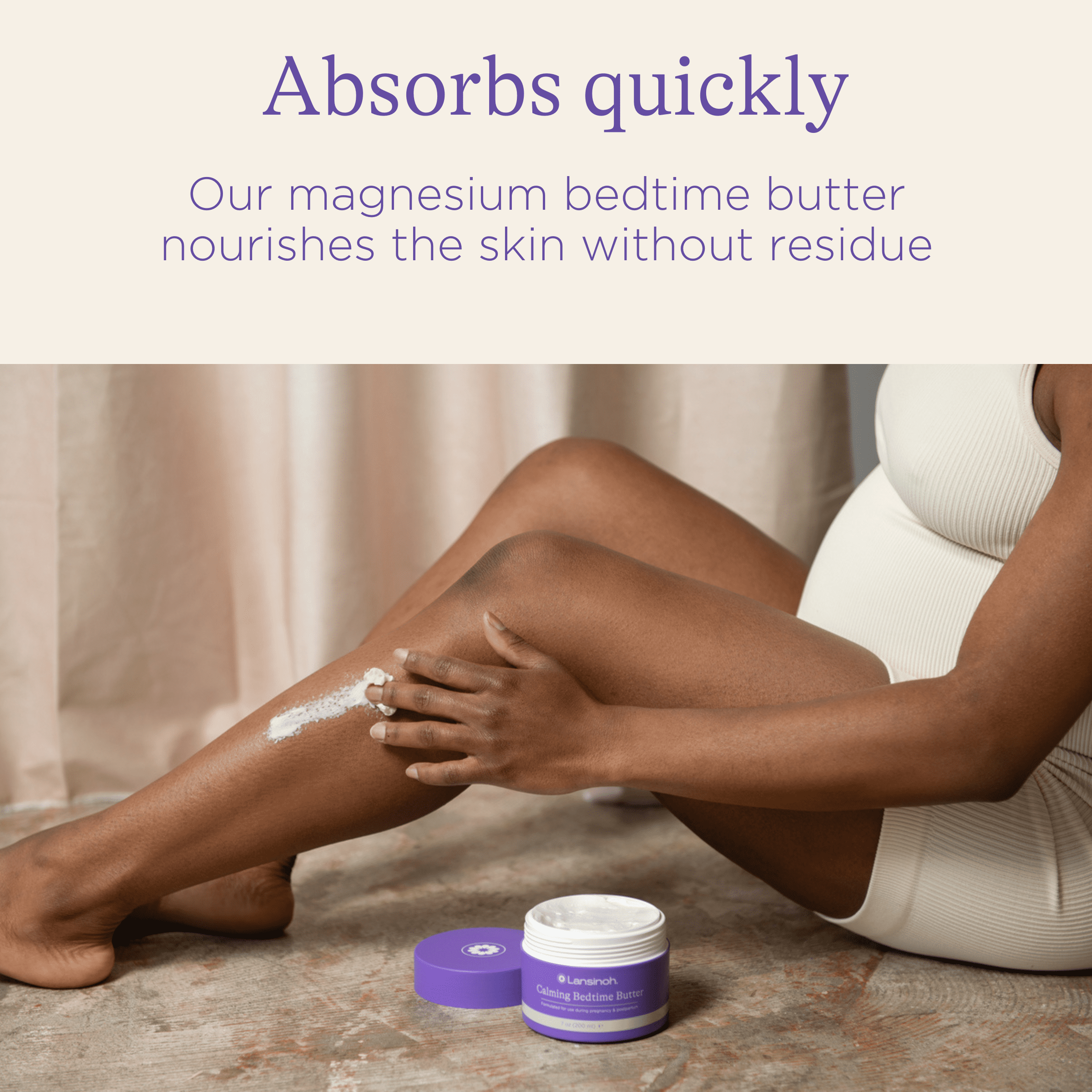 Lansinoh Magnesium Body Butter for Sleep, Calming Moisturizer, 7 oz