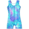 thumbnail image 2 of XXKQ Gymnastics Leotards for Girls Sparkly One-Piece Pro Kids Unitard Biketards with Shorts, 2 of 6