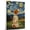 American English Coonhound, variant on Barbet Cute Dog Golf Stretched Canvas Size 8x12 – Retro Barbet Dog Batter in Action With Golf for Themed Living Room