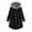 Black, variant on Sweaters for Women Hemlock Plus Size Button Plush Tops Hooded Loose Cardigan Cotton Coat Winter Jacket Sweater