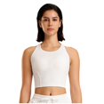 thumbnail image 2 of Women's Sports Bras Sports Fitness Bra Yoga Running Bra Dry Wicking Bra Bras for Women No Underwire White M, 2 of 7