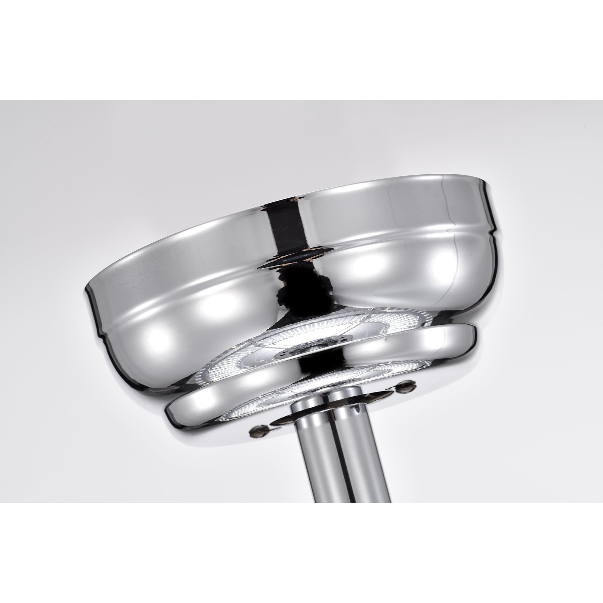 Gavin Chrome 19-Inch 4-Light Metal & Crystal Drum Shade Fandelier