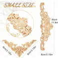 thumbnail image 3 of 5 Pieces Wood Appliques Onlays Decorative Wood Applique DIY Appliques and Onlays for Furniture Long Carved Onlay for Bed (5PCS Large Size), 3 of 6