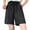 Black, variant on Sakmal Black Shorts Womens Bermuda Jeans Knee Length High Waisted 10" Plus Size Shorts with Pockets