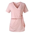thumbnail image 1 of Vêtements de Grossesse Offres de l'Action de Grâce Liquidation Été Vêtements de Maternité pour Femmes Col Rond Manches Courtes Volants Pli Hauts de Grossesse, 1 of 4