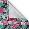 thumbnail image 5 of Ambesonne Grunge Grommet Curtain, Ornate Leaf Arrangement, 50" x 108", Hot Pink Seafoam Black, 5 of 6
