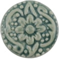 thumbnail image 4 of 12Pcs Round Ceramic Drawer Knobs Cabinet Furniture Handle Vintage Flower Pattern Knobs, with Mounting Screws,Green, 4 of 11