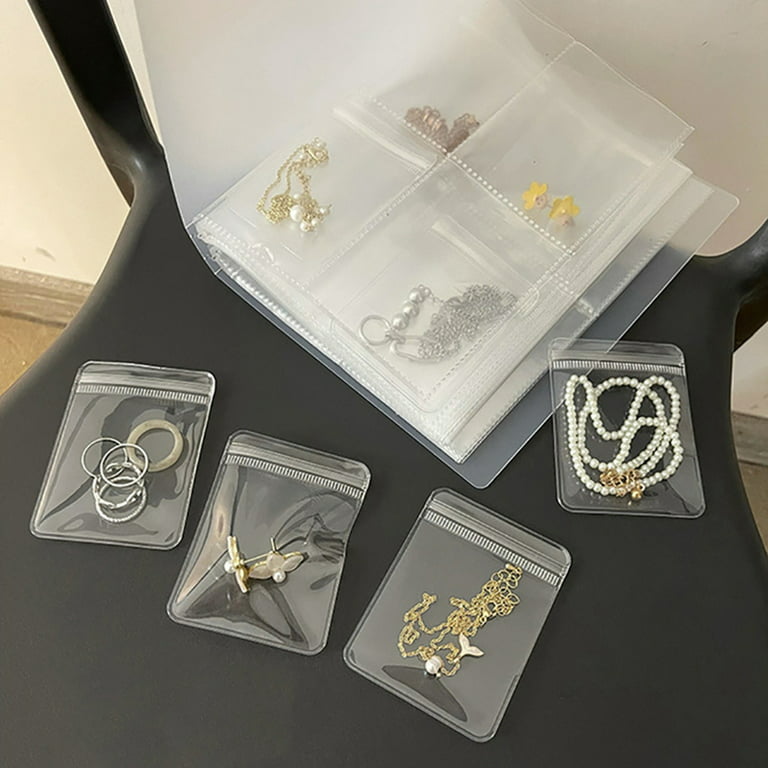 1PC Portable Transparent Jewelry Storage Book Necklace Bracelet Ring  Organizer