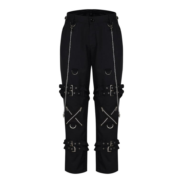 メンズウェア RUFFLOG WAIST BELT LONG PANTS BLACK LD Sport Full Elastic Casual Pants - 541030 (S, Black) at