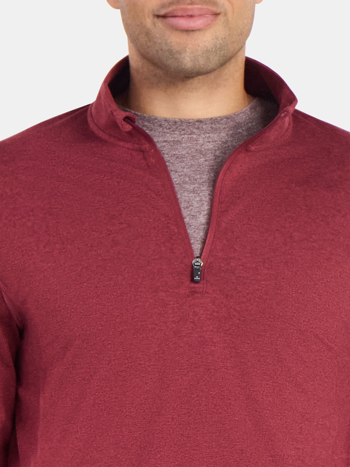 Athletic Works Men's and Big Men's ButterCore Soft Quarter-Zip Pullover Shirt, Sizes S-3XL