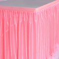 thumbnail image 4 of de de tul rosa para mesas o , mantel de para fiestas, bodas, fiestas de cumpleaños y decoración para hogar, 6/9/1 9 pies x 30 pulgadas Colcomx falda de mesa de fiesta de tutu, 4 of 8