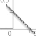 thumbnail image 4 of Solid 14K White Gold 1mm Diamond-cut Cable with Spring Ring Lock Chain - 16", 4 of 8