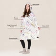 thumbnail image 4 of Tirrinia Wearable Blanket Oversized Hoodie for Adults, Soccer Panda Print Fleece Sweatshirt, as Warm & Funny Gifts for Family & Friend. One Size Fits All, 4 of 6