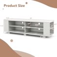 thumbnail image 3 of Costway 59" Wood TV Stand Console Storage Entertainment Media Center with Shelf White White, 3 of 10