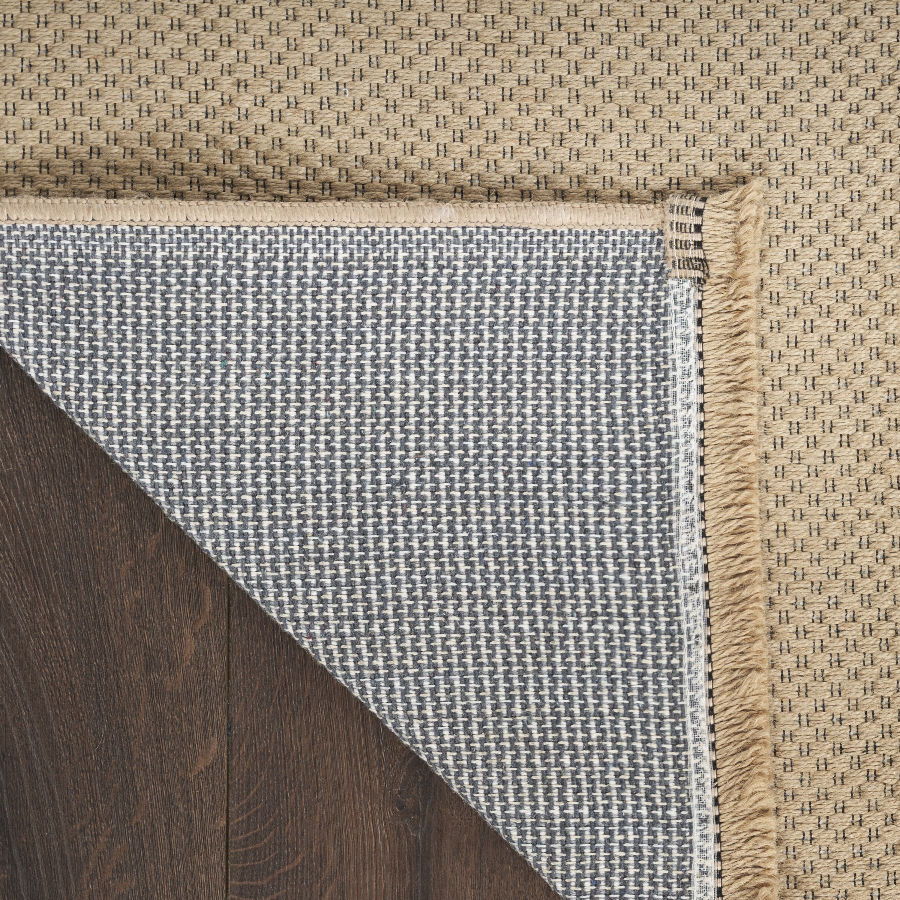Nourison Washable Jute Solid Natural 3'11" x 5'11" Area Rug (4x6)