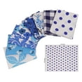 thumbnail image 5 of Soimoi 8 Pc Fat Quarter Bundle,Basic Collection Of Floral & GeometricsPrint 18"x 22"DIY Patchwork-100% CottonPre-Cut Quilting Fabric White & Blue, 5 of 7