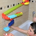 thumbnail image 4 of Buddy & Barney: Bath Time Marble Run - 36pc Set, Different Sized & Colored Pieces, Build A Track & Race The Special Balls Down, Water Toy, Kids Age 3+, 4 of 6