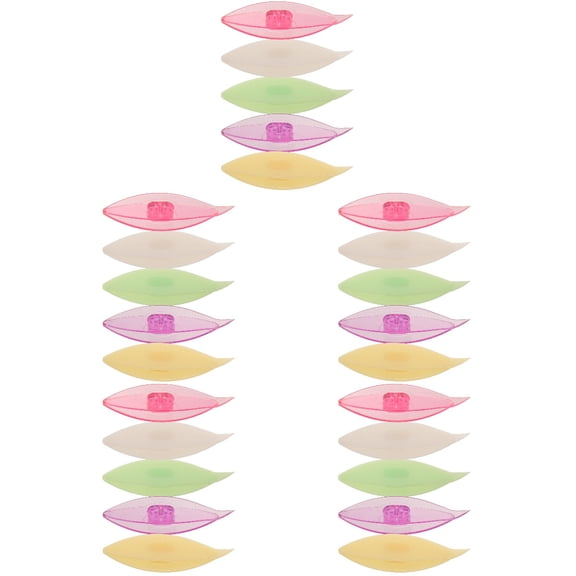WORGEOUS 25 pcs  DIY Plastic Shuttles Tatting Shuttles Knitting Accessories for Sweater Knitting Weaving Tools