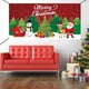 thumbnail image 1 of Fiudx Bandera Navideña para Porche, Diseño de Papá Noel y Muñeco de Nieve, Tela No Tejida Resistente a La Intemperie, Decoración Navideña para Exteriores, Cálida Bienvenida, Tamaño 180 X 90 Cm, 1 of 7