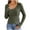 #33Army Green, variant on Byworldtasic No Boundaries Long Sleeve V Neck Shirts for Women Casual Work Top Knit Slim Fit for Fall Lightweight Tunic Clothes