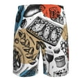 thumbnail image 6 of Kll French Food Men'S Casual Summer Beach Shorts Hawaiian Shorts With Pockets-Xx-Large, 6 of 9