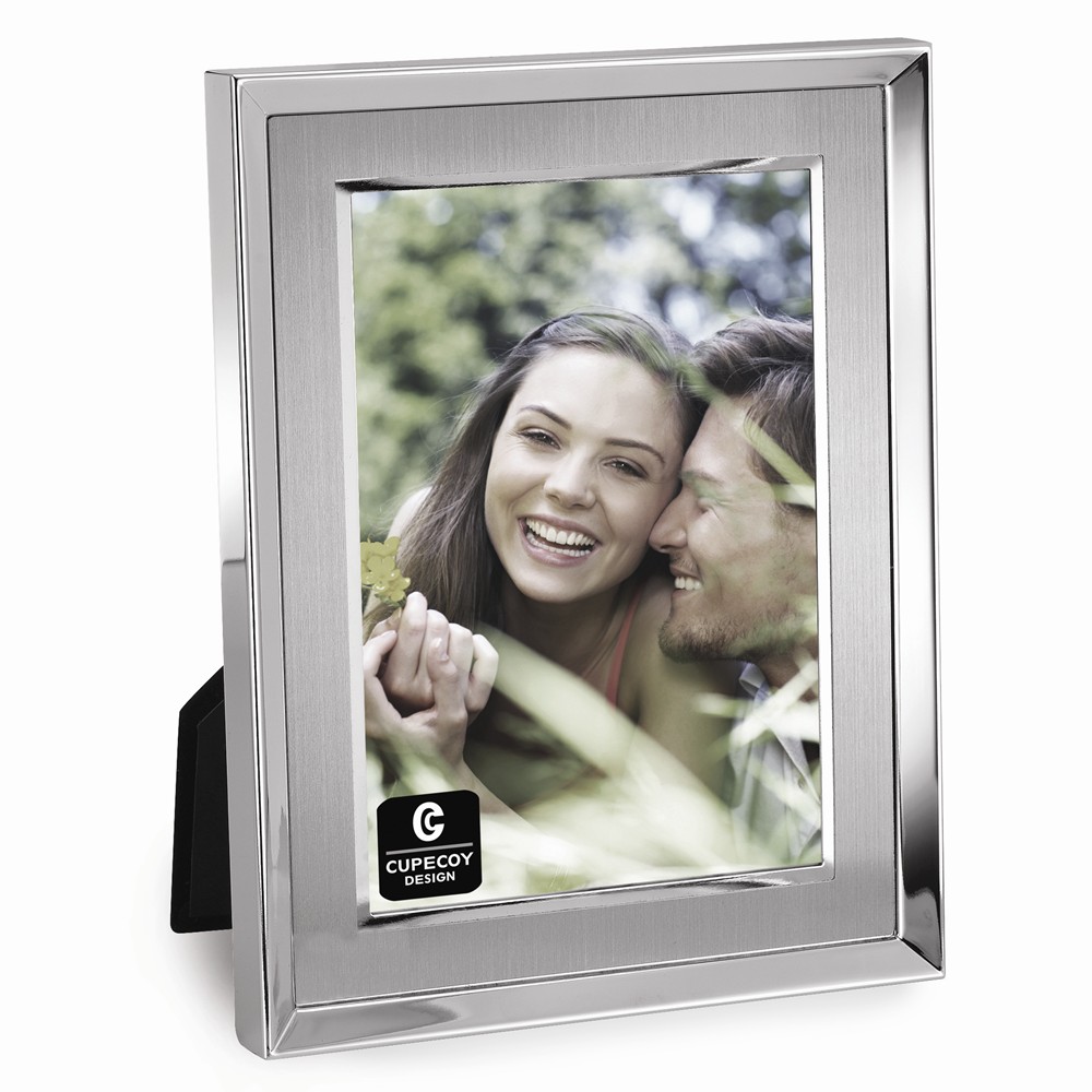 Silverplated Brushed Metal Photo Frame