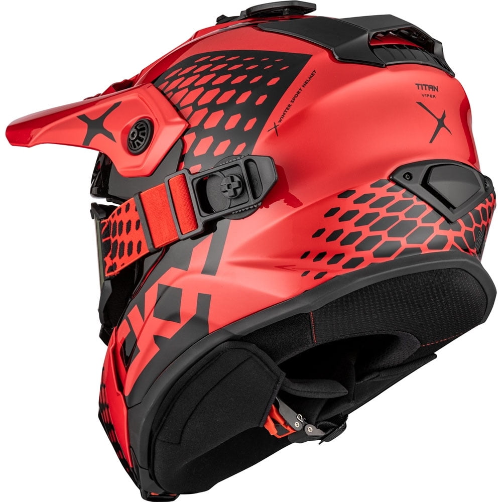 CKX Titan Original Full Face Snowmobile Helmet Viper Glossy Red 516112