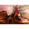 thumbnail image 4 of IDEA4WALL 6pcs Dark Evil Dragon Peel and Stick Wallpaper Removable Wall Murals Large Wall Stickers for Home Decoration, 100"x24", 4 of 5