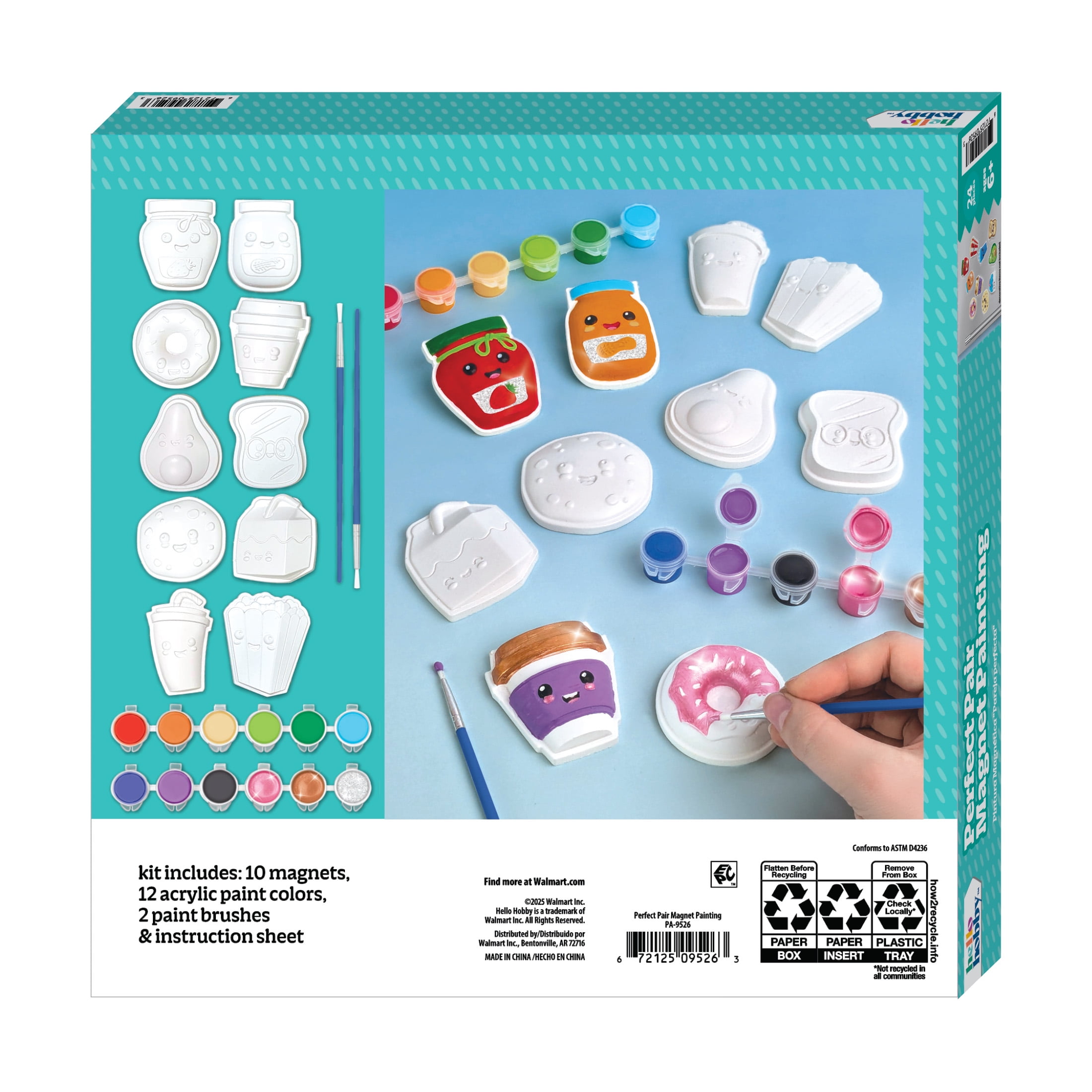 Hello Hobby Paint Your Own Craft Magnets, Perfect Pair Friends