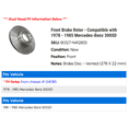 thumbnail image 2 of Front Brake Rotor - Compatible with 1978 - 1985 Mercedes-Benz 300SD 1979 1980 1981 1982 1983 1984, 2 of 2