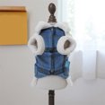 thumbnail image 3 of FOCUSNORM Dog Plaid Fleece Jacket Cute Puppy Coat with D-Ring Pet Winter Clothes for Small Dogs, 3 of 9