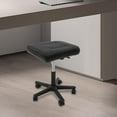 thumbnail image 2 of Footrest Stool Under Desk, Adjustable Footrest Ottoman Stool, Mobile Footrest with Wheels, Leg Rest for Home or Office Use (Black), 2 of 8