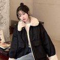 thumbnail image 1 of Rimocy - Parkas gruesas y cálidas de invierno para mujer 2021, chaqueta acolchada de algodón con cremallera y bolsillo extragrande, abrigo de felpa con cuello vuelto para mujer, 1 of 6