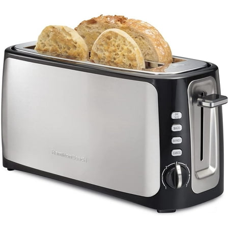 

4-Slice Toaster with Long-Slots Sure-Toast Technology Bagel & Defrost Settings Auto-Shutoff Stainless Steel (24820)