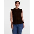 thumbnail image 2 of Scenario Women's Texture Peplum Tank Sweater, Lightweight, Sizes XS-XXXL, 2 of 6