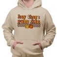 thumbnail image 2 of Retro Hey There Pumpkin Hoodie Sweatshirt Unisex Large Sand, 2 of 5