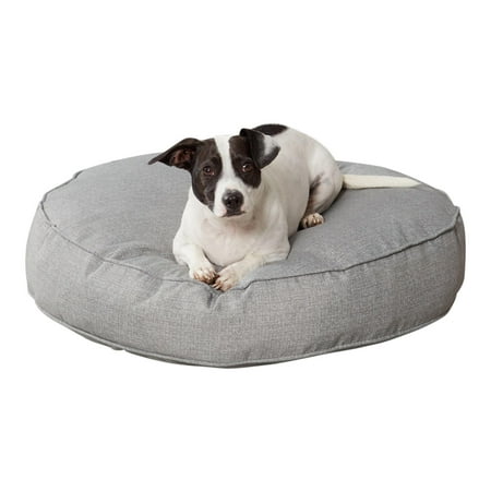 Happy Hounds Gordie Indoor/Outdoor Round Dog Bed, Small (30"), Heather