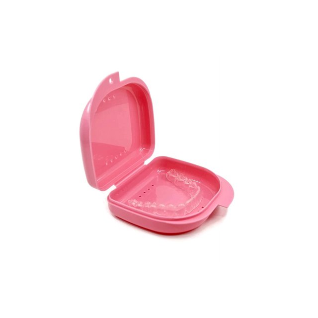 Retainer Case with Vent Holes - Orthodontic container for holding retainers, aligner, night-guard/mouth-guard. Small and Durable retainer case