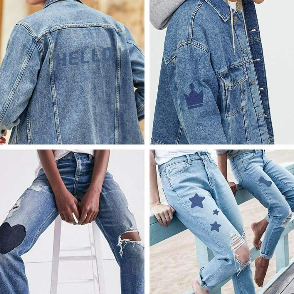 2 Patches à Repasser Pour Jeans – 5,9 X 9 Cm – Réparation Renfort Tissu – Neuf